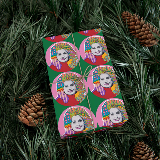 Have A Holly Dolly Christmas Wrapping Paper