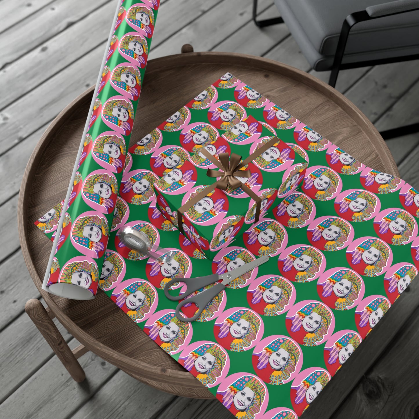 Have A Holly Dolly Christmas Wrapping Paper